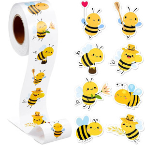 Funny Bee Stickers Roll (500 pcs) | Cute & Unique Decals