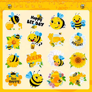 500 Cute Bee Stickers Roll | Gift for Beekeepers & Crafters