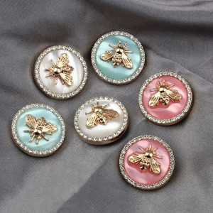 Elegant Rhinestone Bee Button | Cute Sewing & Craft Gift