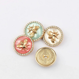 Elegant Rhinestone Bee Button | Cute Sewing & Craft Gift