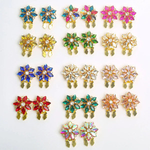 "Royal Flower" Crystal Button Covers | Unique Gift for Women