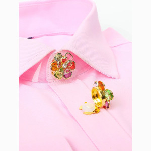 Crystal Flower Button Covers | Unique Gift for Women | Set of 2