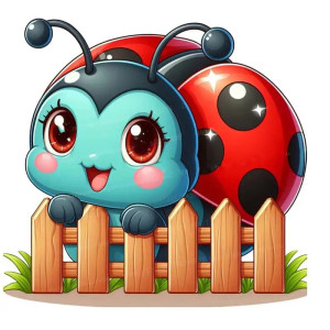 Cute Curious Ladybug Sticker | Funny Vinyl Decal Gift Idea