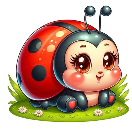 'Sweet Meadow' Cute Ladybug Sticker | Unique Nature Decal Gift
