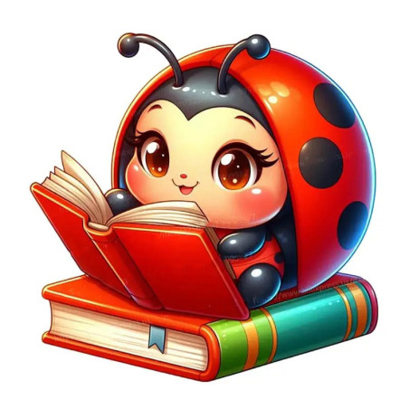 'Enchanted Reader' Ladybug Sticker | Cute Gift for Book Lovers