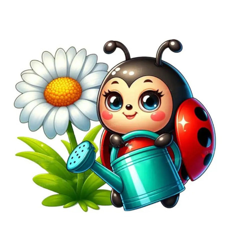 Cute Ladybug Sticker 'Enchanted Garden' | Unique Gift Idea