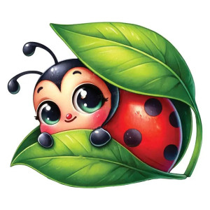 Cute Ladybug 'Nature's Haven' Sticker | Unique Nature Gift
