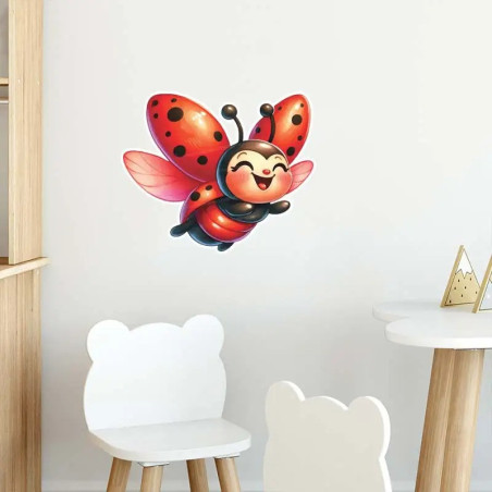 'Joyful Heart' Cute Ladybug Sticker | Unique Vinyl Decal