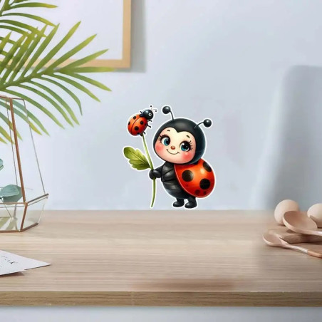 'Lucky Duo' Cute Ladybug Sticker | Good Luck & Friendship