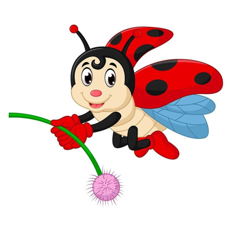 Cute "Winged Adventure" Ladybug Sticker | Unique Vinyl Decal