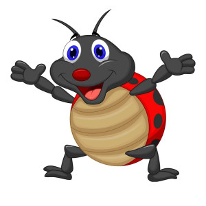 Cute Ladybug Sticker "Joyful Flight"