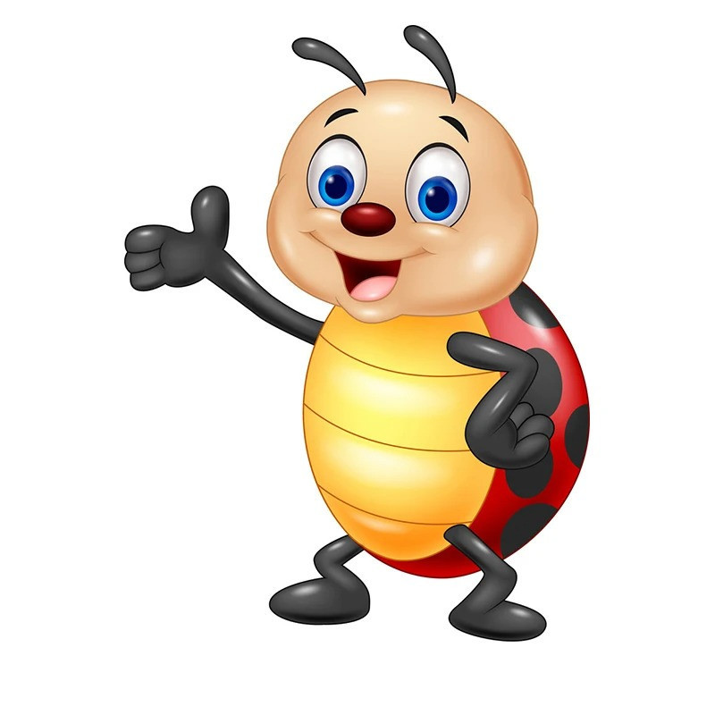 Cute "Radiant Smile" Ladybug Sticker | Unique Gift Idea