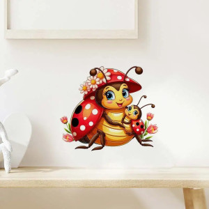 Cute Tender Mom Ladybug Sticker | Nursery Wall Decal Gift