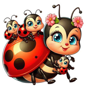 Happy Maternity Ladybug Sticker | Cute Nursery Wall Art