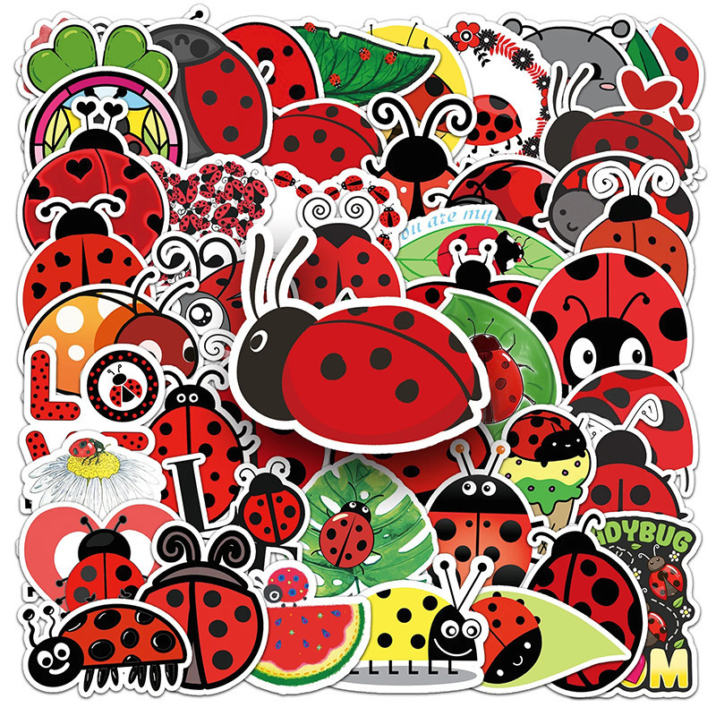 50 Cute Fairy Ladybug Stickers – Waterproof & Unique Gift