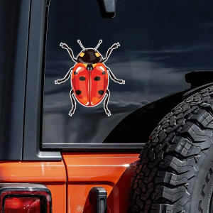 Cute Vintage Ladybug Sticker | Durable PVC Decal for Laptops