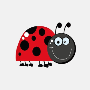 Cute Laughing Ladybug Vinyl Sticker | Funny & Durable Decal