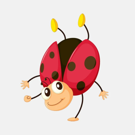 Funny Acrobatic Ladybug Sticker – Cute Vinyl Decal Gift