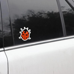 Cute Lucky Ladybug Decal | Waterproof Vinyl Sticker for Laptops