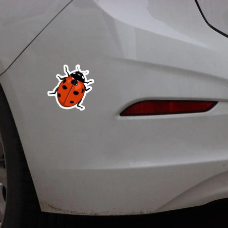 Cute Lucky Ladybug Decal | Waterproof Vinyl Sticker for Laptops