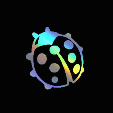 Vibrant Holographic Ladybug Sticker – Cute & Durable Vinyl Decal
