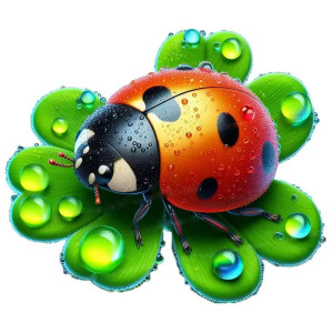 Cute Good Luck Ladybug Sticker | Unique Nature Decal Gift