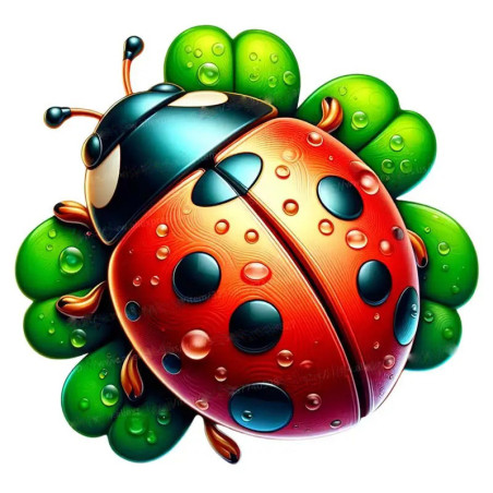 Lucky Ladybug & Clover Sticker | Cute Waterproof Vinyl Decal