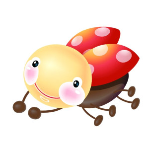 Cute Baby Ladybug Sticker | Adorable Nursery Wall Decal