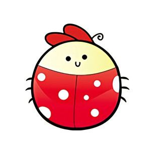 Cute Kawaii Ladybug Sticker - Unique Decal for Laptops & Walls
