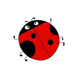 Cute Surprised Ladybug Sticker | Funny & Unique Vinyl Decal