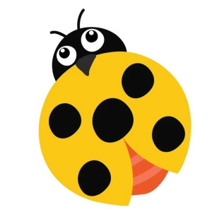 Cute Yellow Ladybug Sticker | Unique Waterproof Vinyl Decal