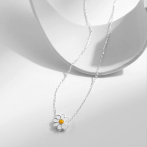 Honey Flower Bee Necklace - 925 Sterling Silver Jewelry