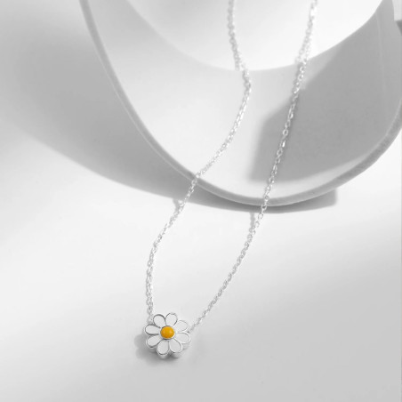 Honey Flower Bee Necklace - 925 Sterling Silver Jewelry