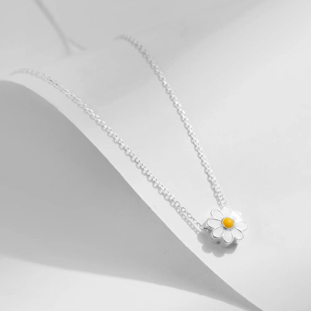 Honey Flower Bee Necklace - 925 Sterling Silver Jewelry