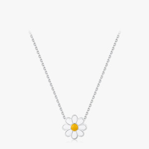 Honey Flower Bee Necklace - 925 Sterling Silver Jewelry