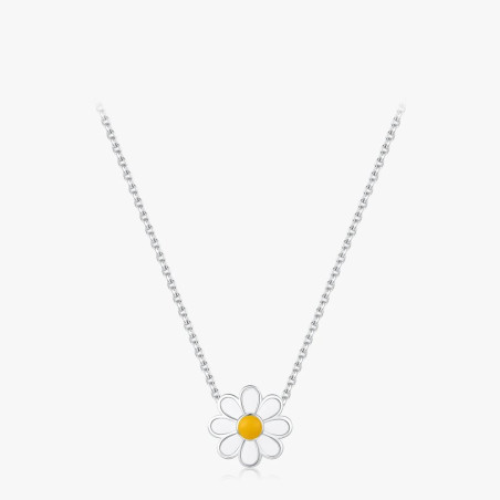 Honey Flower Bee Necklace - 925 Sterling Silver Jewelry