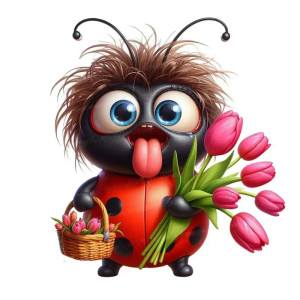 Funny Romantic Ladybug Sticker | Cute Waterproof Vinyl Decal