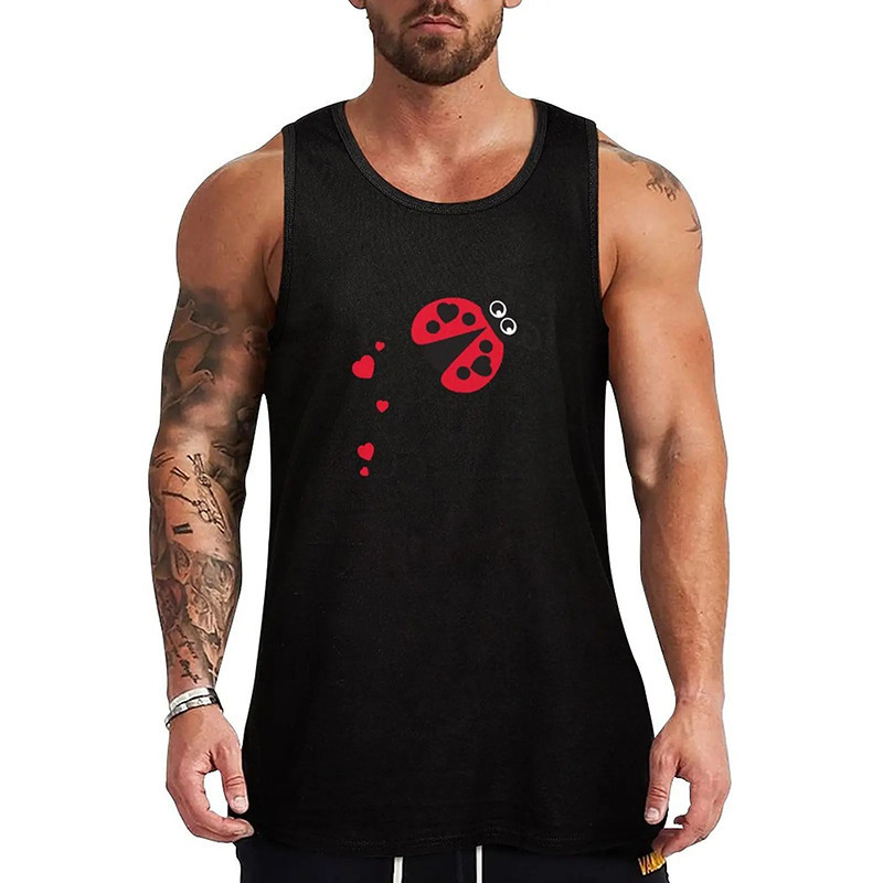 Ladybug's Love Flight Tank Top | Cute Men's Graphic Tee Gift