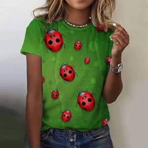 Unique Ladybug T-Shirt Gift for Women | 100% Cotton Tee