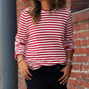 Cute Ladybug Nautical Stripe T-Shirt for Women | 1001bees