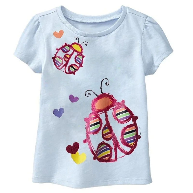 Cute Ladybug Bee 'Rainbow-Heart' T-Shirt | 100% Cotton Tee