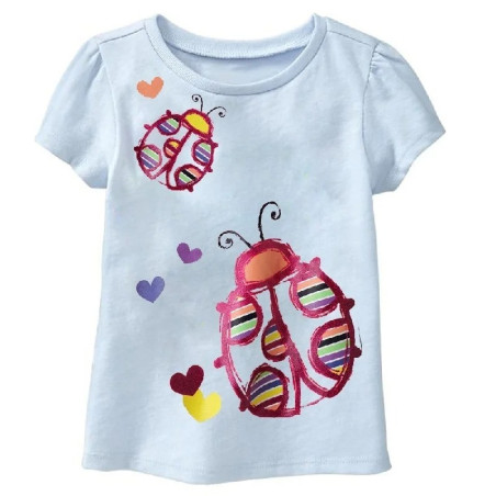 Cute Ladybug Bee 'Rainbow-Heart' T-Shirt | 100% Cotton Tee
