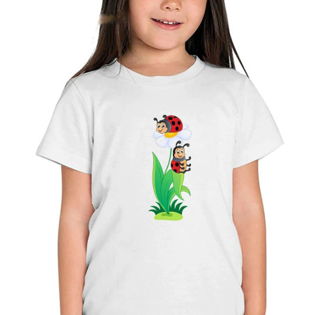 Ladybug T-Shirt 'Garden Encounter' | Cute Kids Nature Tee