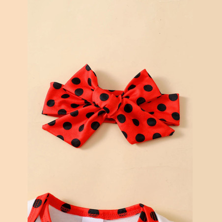 Cute Ladybug Baby Romper | 2-Piece Outfit with Headband