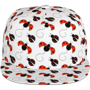 Cute Ladybug Cap | Modern Flat Brim Hat for Women & Men