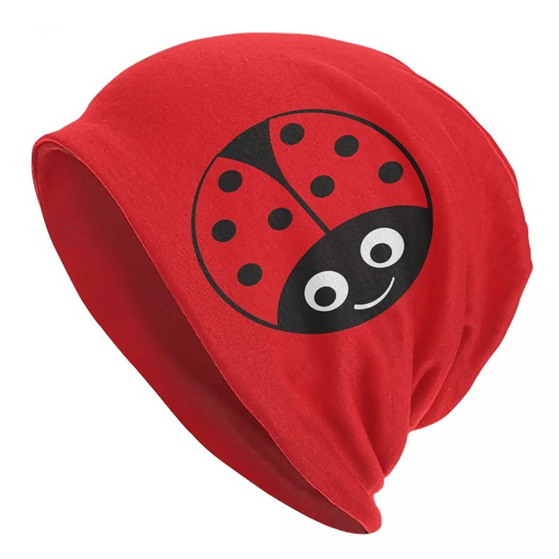 Cute Happy Ladybug Beanie | Warm & Cozy Winter Hat Gift Idea