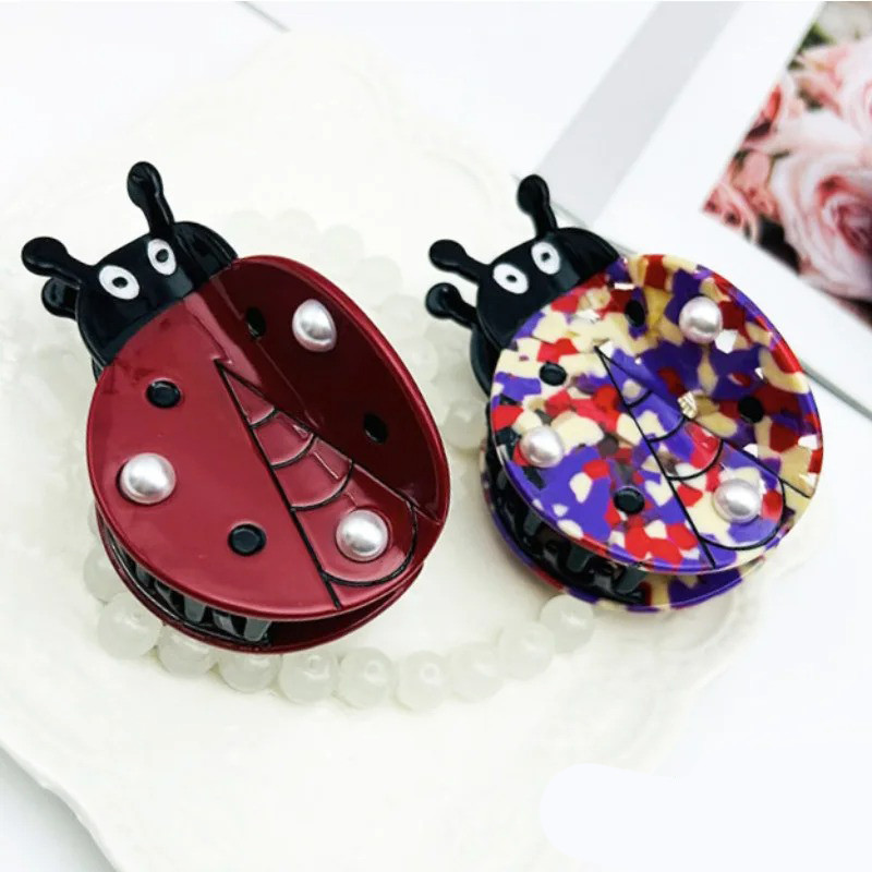 Cute Ladybug Hair Clip | Unique Cellulose Acetate Hair Claw