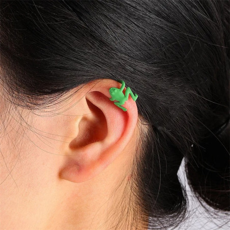 Cute Emerald Frog Earrings | Unique Animal Jewelry Gift