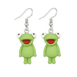 Funny Laughing Frog Earrings