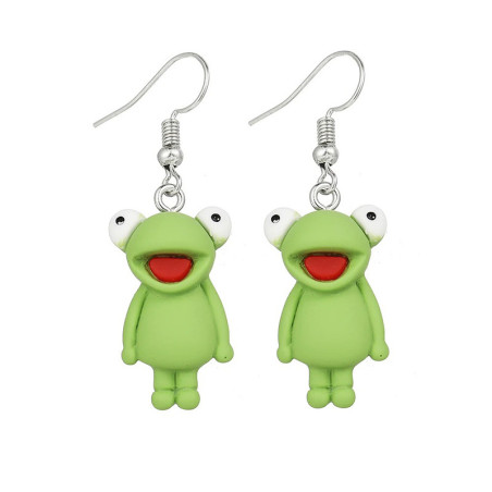 Funny Laughing Frog Earrings